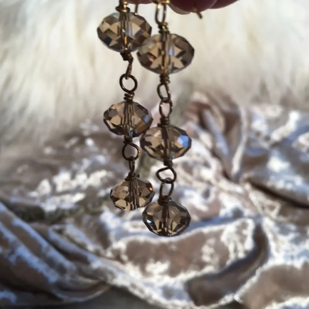 THREE DROP Opaque Faceted Earrings!